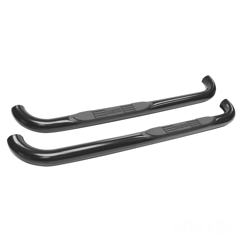 Westin E-Series 3 Round Nerf Step Bars, Regular Cab, Body Mount, fits Chevy Silverado HD 2500/3500