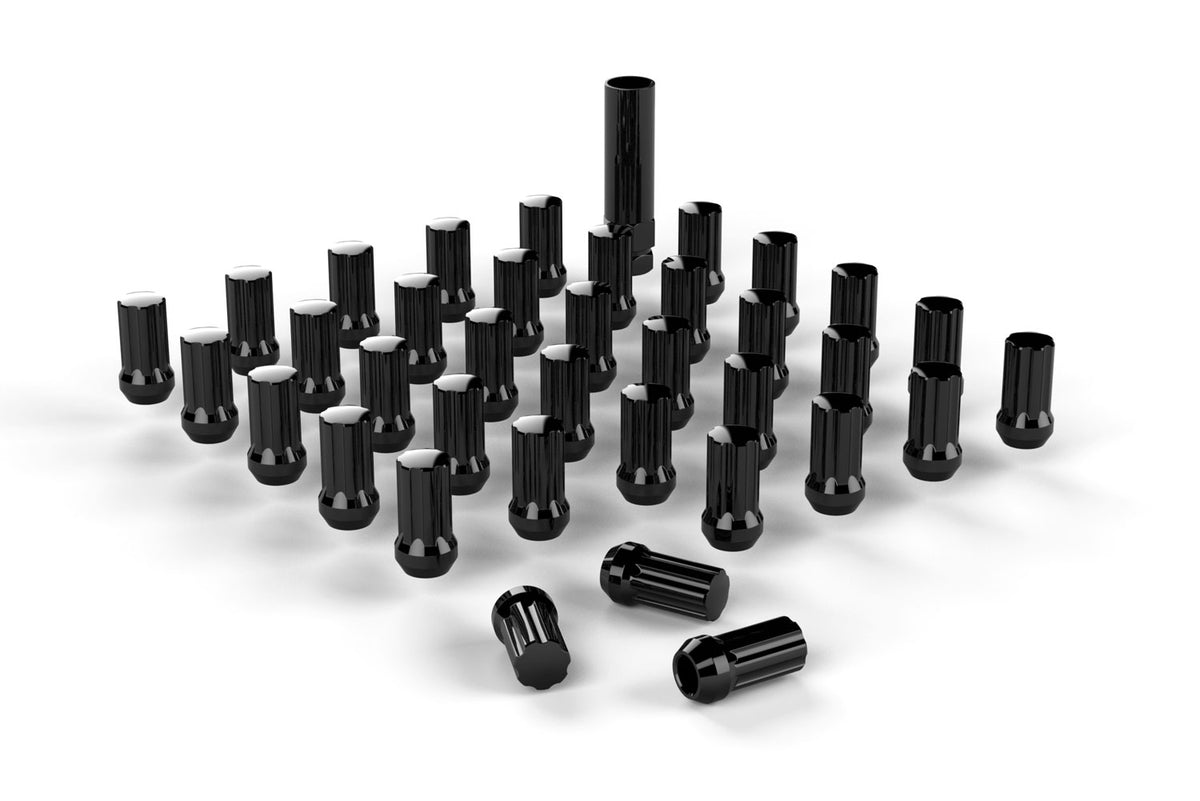 TeraFlex Spline Drive Lug Nut Kit - 9/16"x18 - Black - 36 Pcs