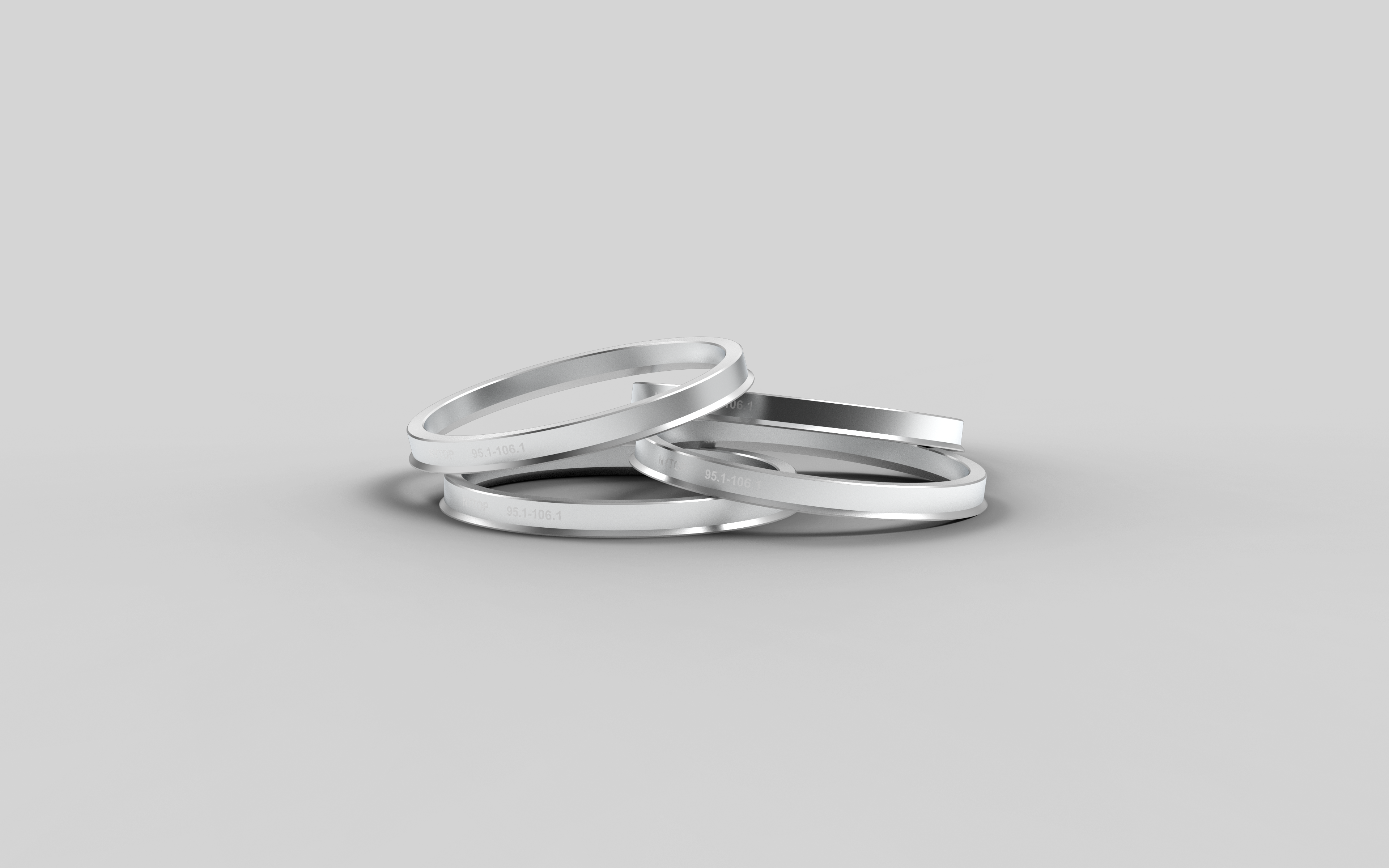 106.1 mm to 95.1 mm Hub Centric Adapter Ring Kit