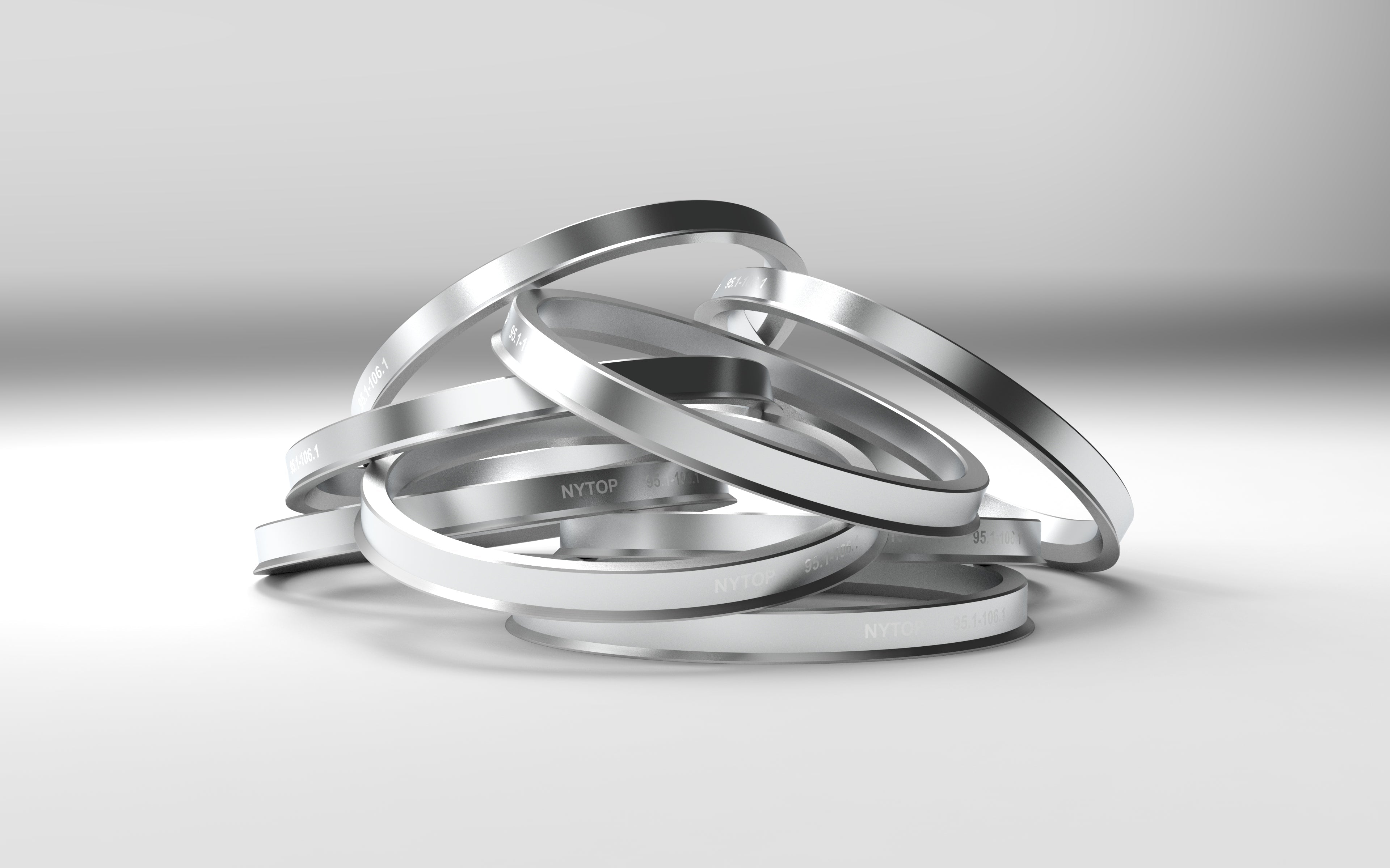 106.1 mm to 95.1 mm Hub Centric Adapter Ring Kit