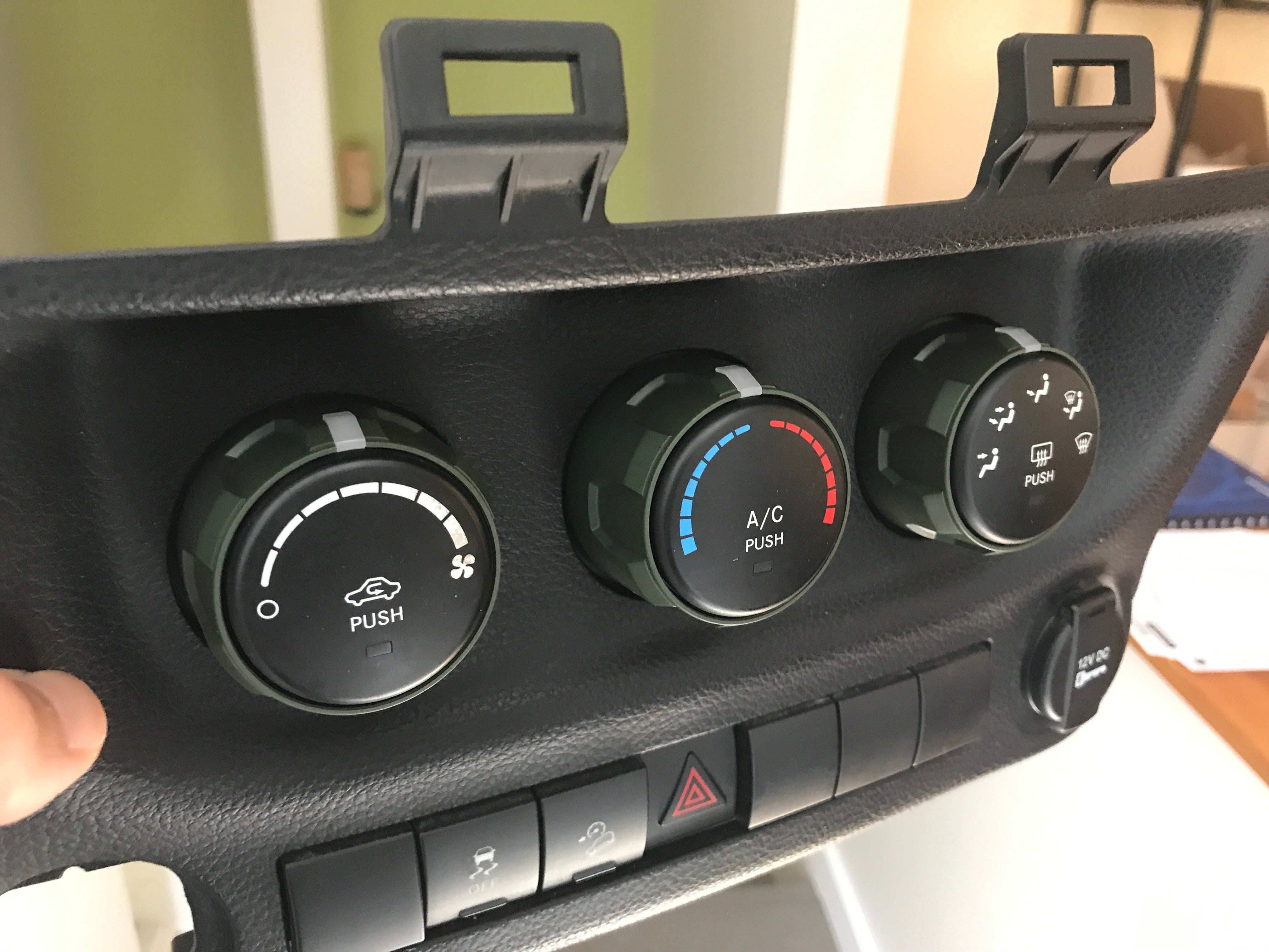 Climate Knobs (2011-2018 Wrangler JK) - ARMY GREEN