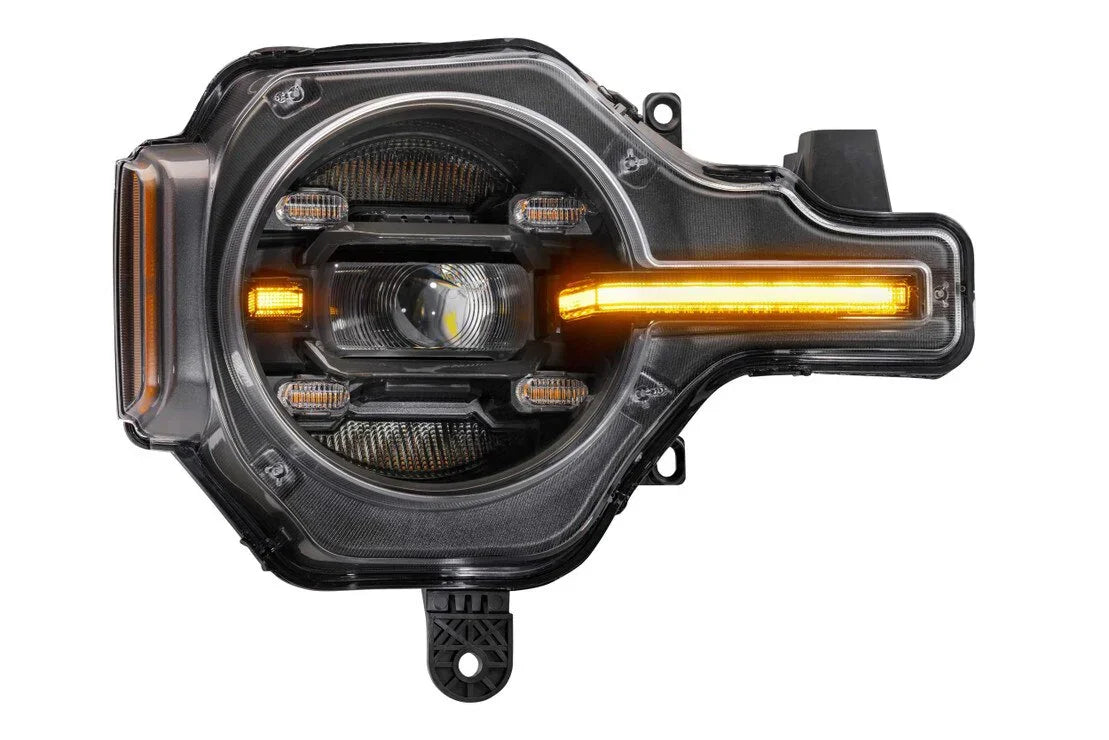 LED projector headlight with amber turn signal for off-road vehicle or truck
