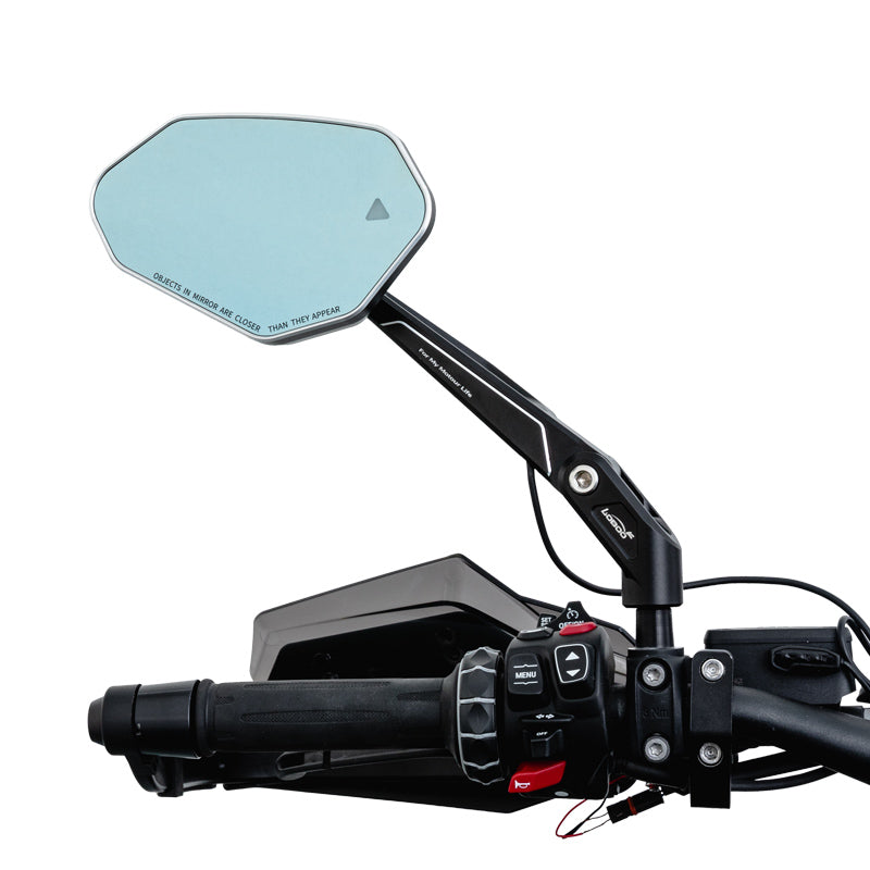 LOBOO Foldable Rearview Mirrors for BMW R1300GS / R1300GS Adventure– Aluminum Alloy, Anti-Glare 1200R Lens, LCW Compatible