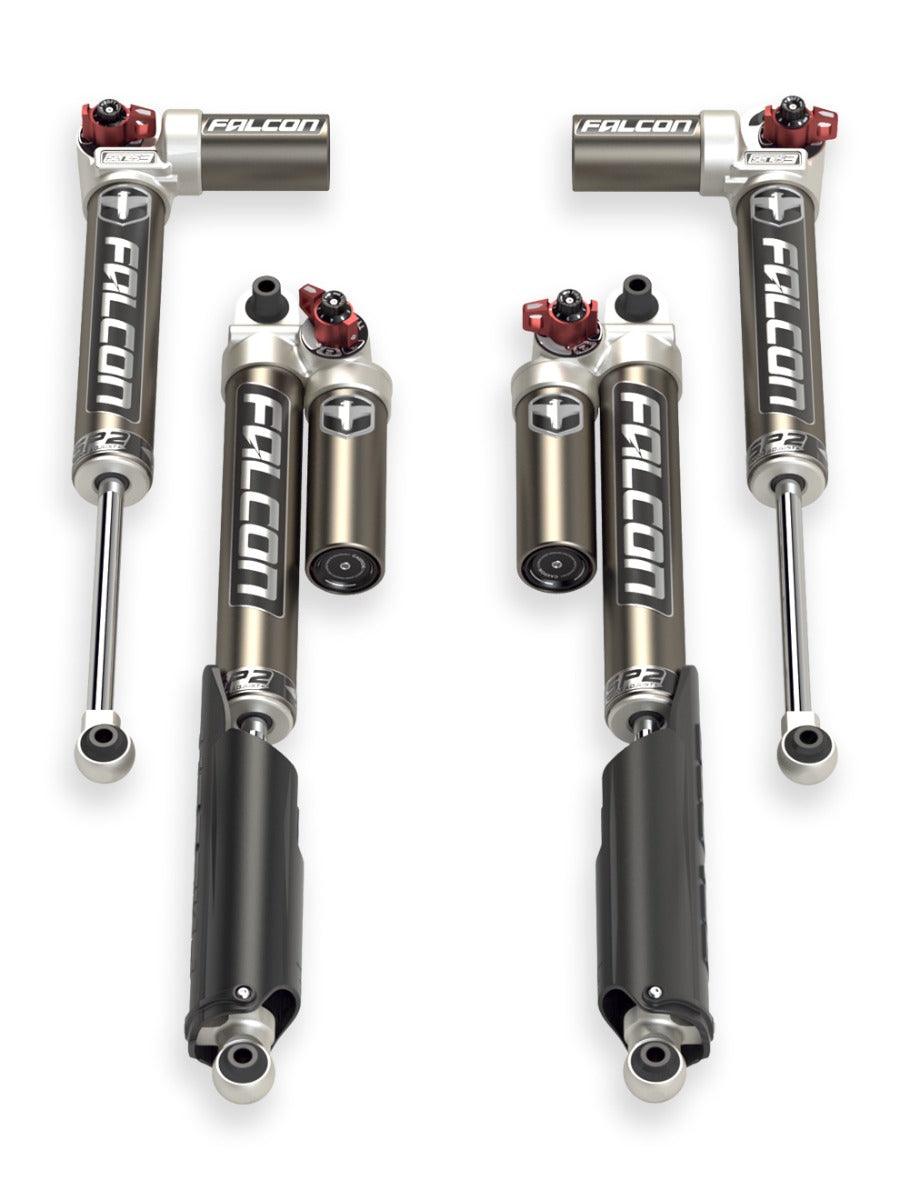TeraFlex JL EcoDiesel/4xe/392: Falcon SP2 3.3 Fast Adjust Piggyback Shock Kit (0-1.5")