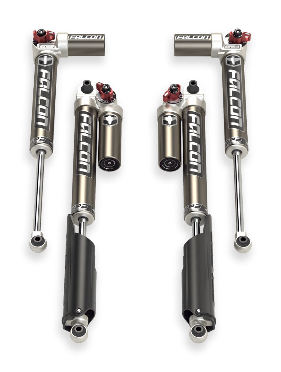 TeraFlex JL EcoDiesel/4xe/392: Falcon SP2 3.3 Fast Adjust Piggyback Shock Kit (2-4.5")