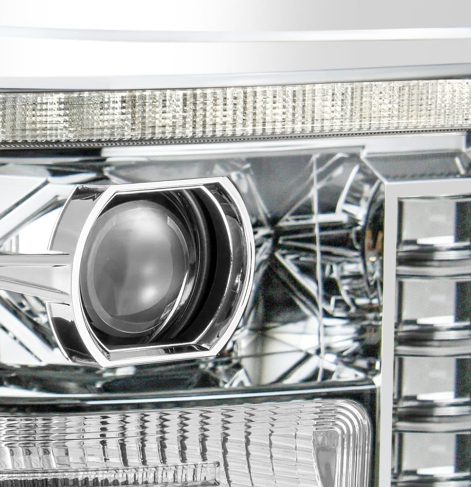 AlphaRex LUXX-Series LED Projector Headlights for Ford Super Duty - Chrome