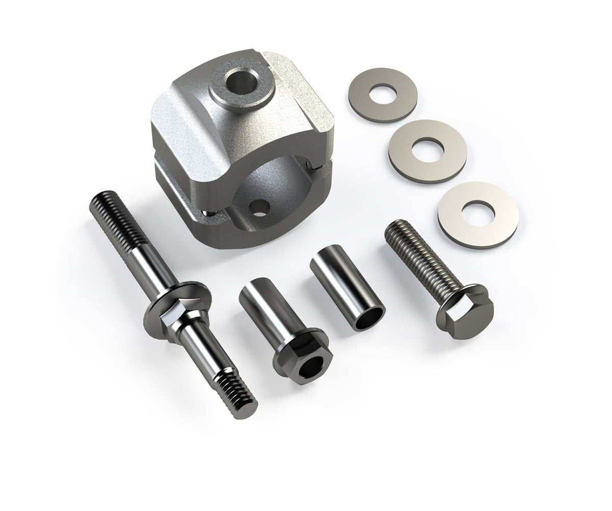 TeraFlex JK steering stabilizer relocation kit for 1-5/8" HD tie rod, Jeep Wrangler JK