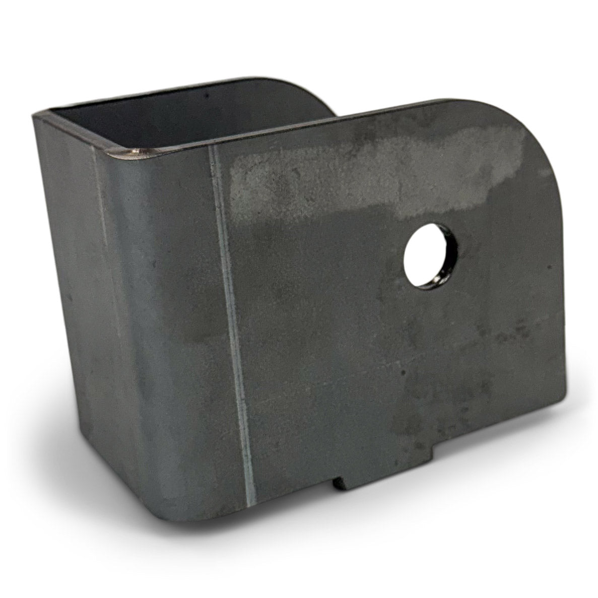 Steel mounting bracket with bolt hole for overlanding vehicle accessories