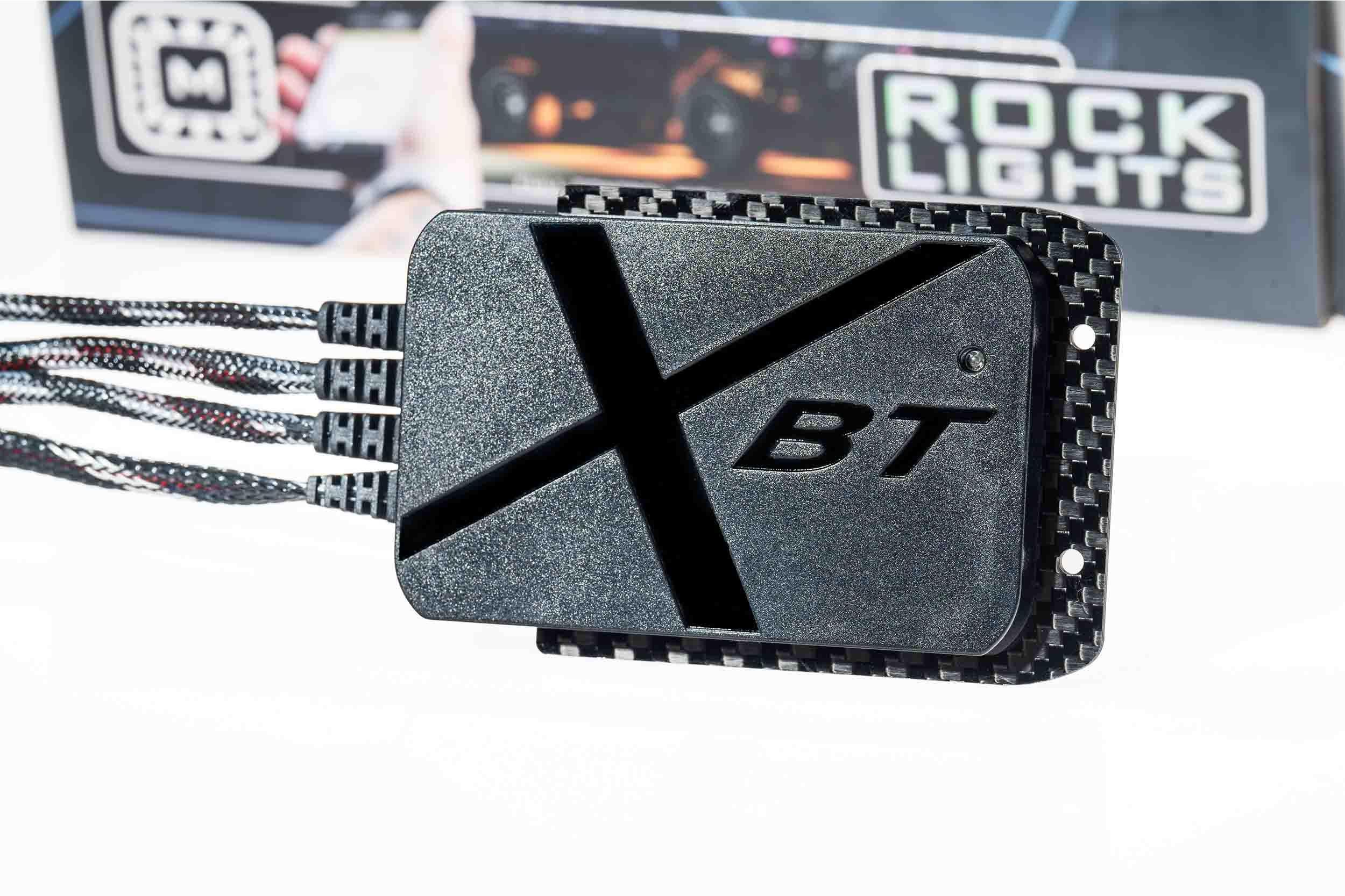 XBT rock lights controller module with braided cables for off-road vehicle lighting