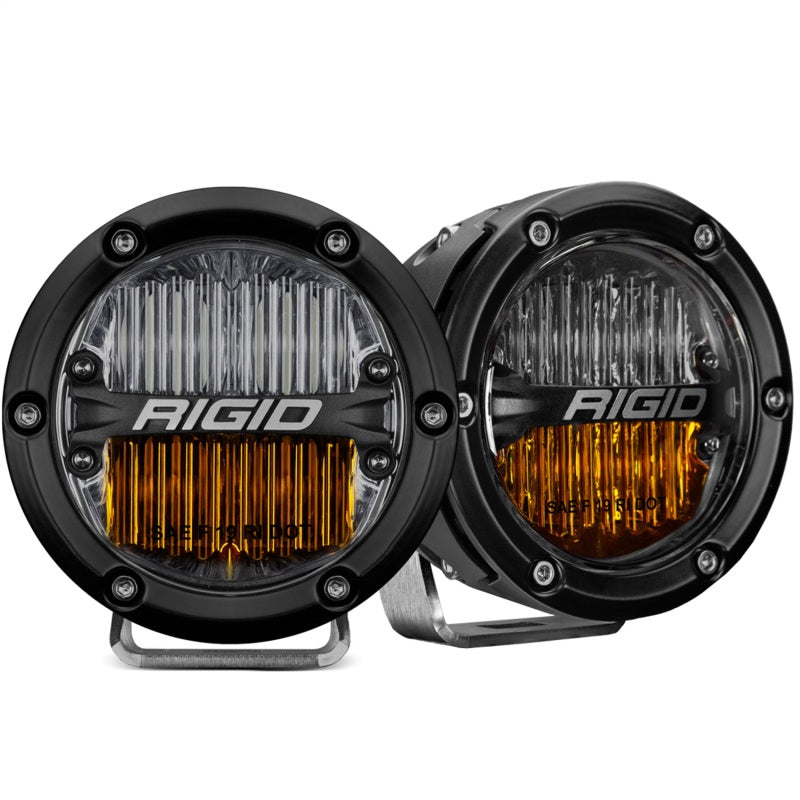 RIGID 360-Series 4 in. SAE Fog Light Pair, Selective Yellow/White