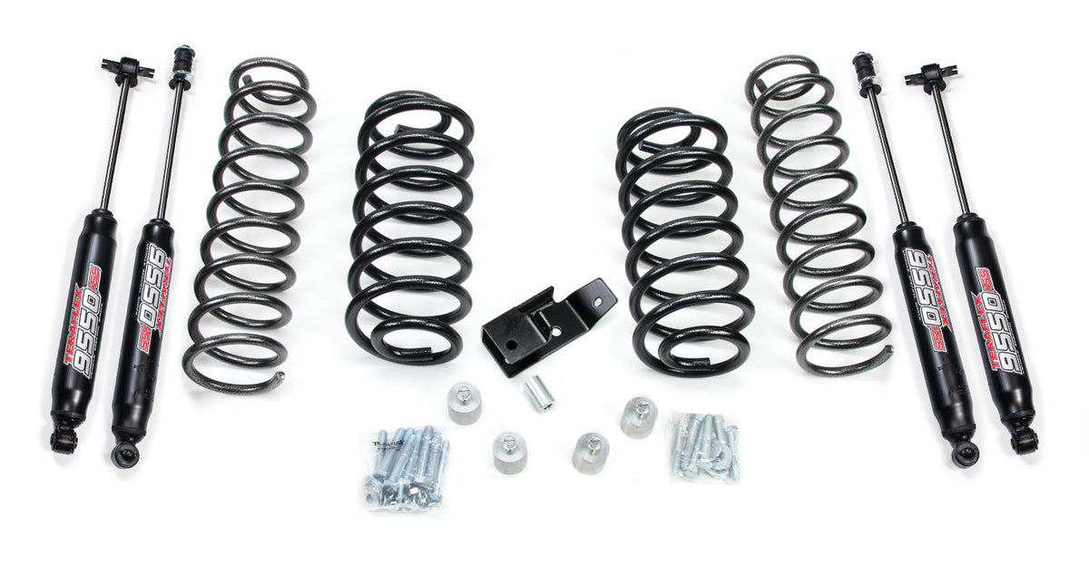 TeraFlex 2" coil spring lift kit & 9550 VSS Twin-Tube shocks for Jeep Wrangler TJ 1997-2006