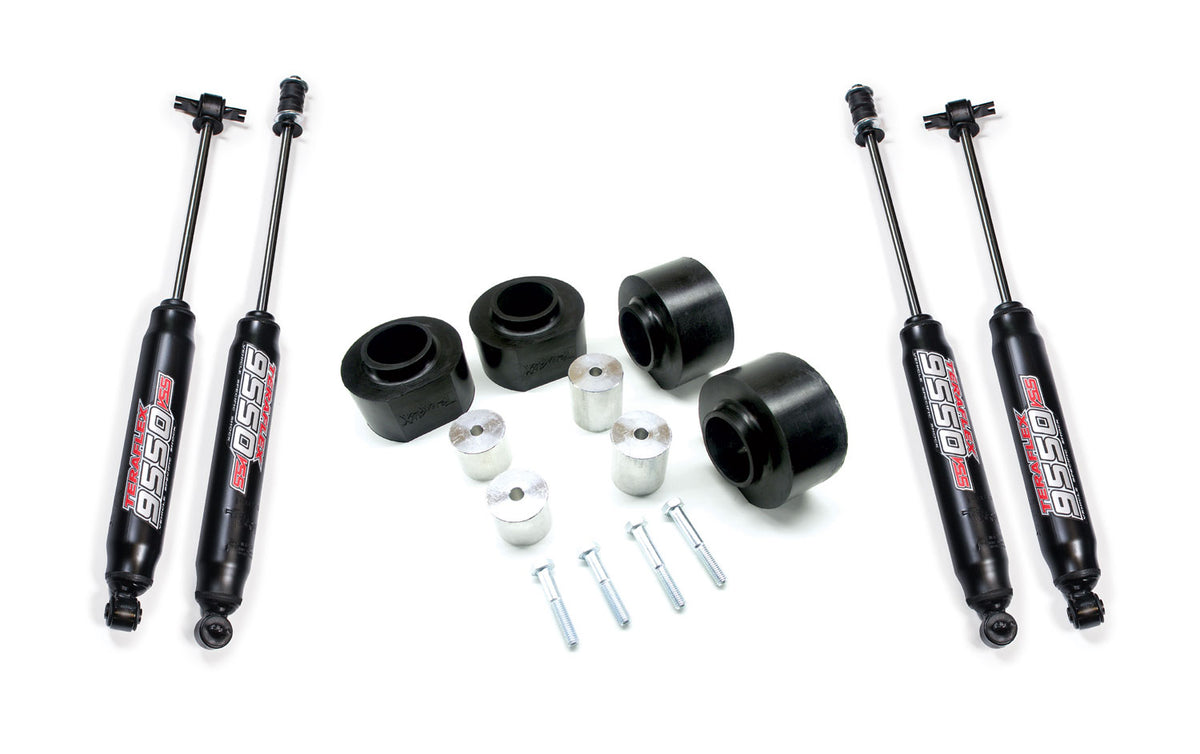 TeraFlex 2" performance spacer lift kit & 9550 VSS Twin-Tube shocks for Jeep Wrangler TJ 1997-2006