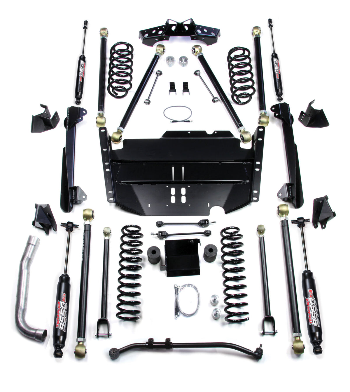TeraFlex 4" Pro LCG long arm suspension system with 9550 VSS shocks for Jeep Wrangler TJ 1997-2006