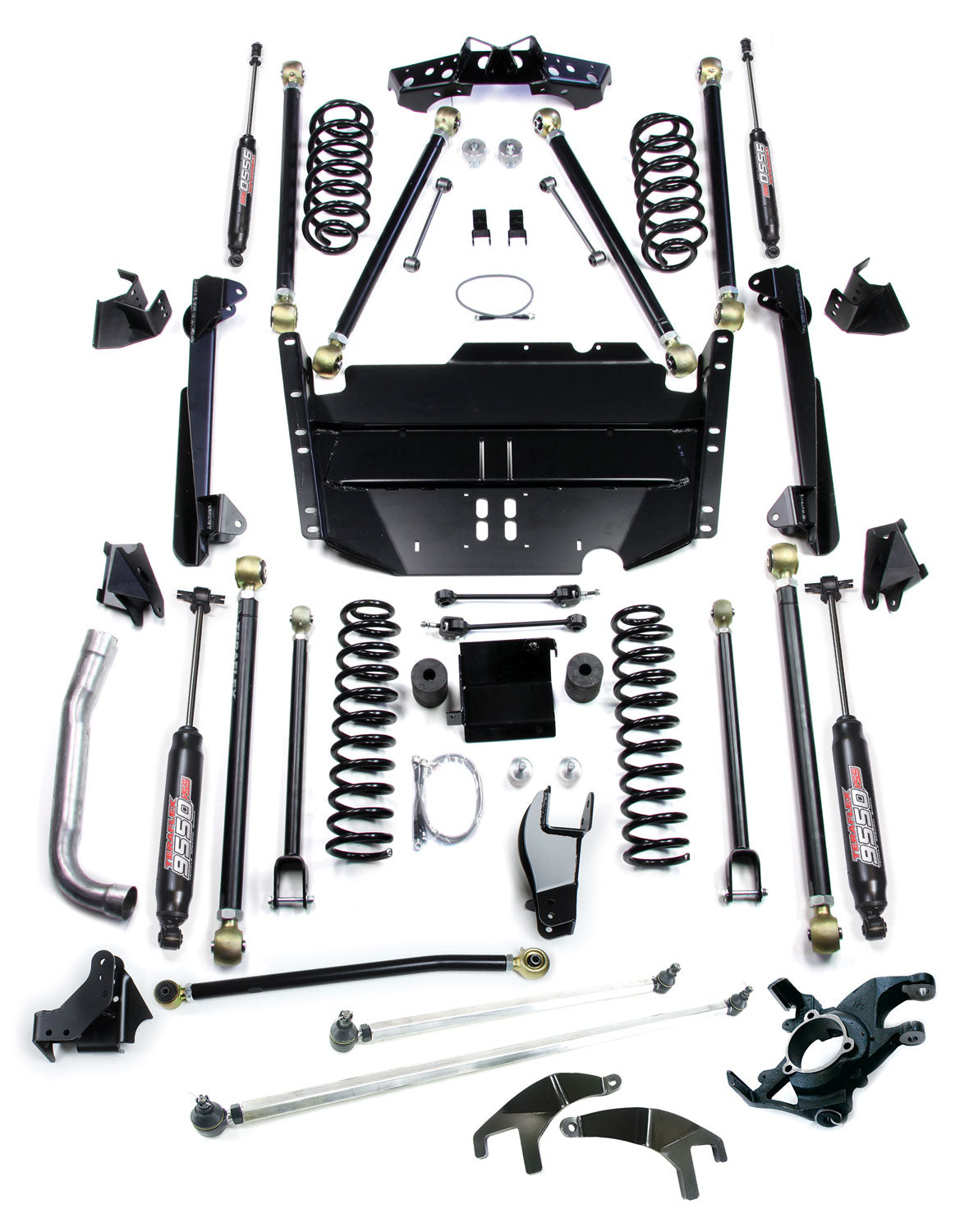 TeraFlex 5" Pro LCG long arm suspension system with 9550 VSS shocks, High Steer for Jeep Wrangler Unlimited LJ 2004-2006