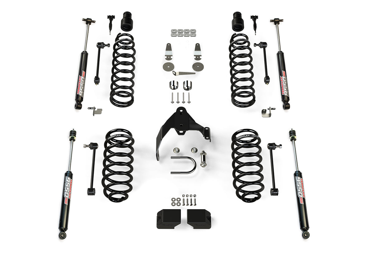 TeraFlex 3" coil spring base lift kit & 9550 VSS Twin-Tube for Jeep Wrangler JK 2-door 2007-2018