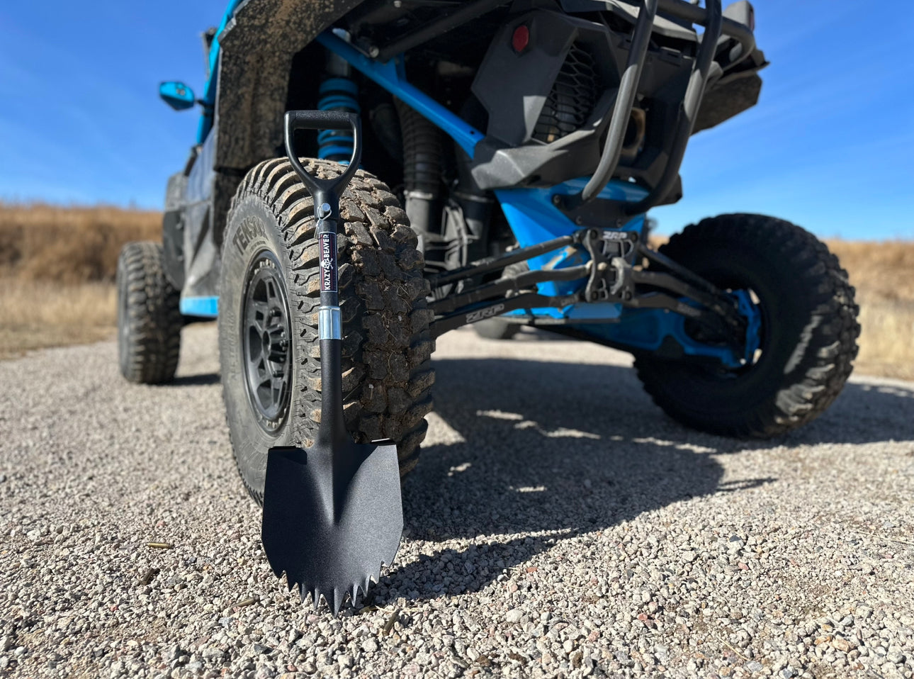 Krazy Beaver ATV / UTV Shorty Shovel (Textured Black Head / Black Handle)