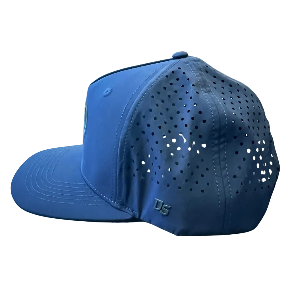 S&B blue performance snapback hat, universal fit