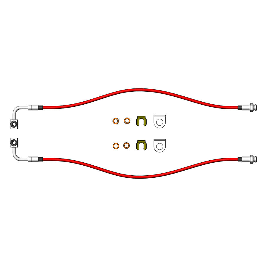 Jeep Wrangler Front or Rear 24" Brake Lines (2007-2018, JK)