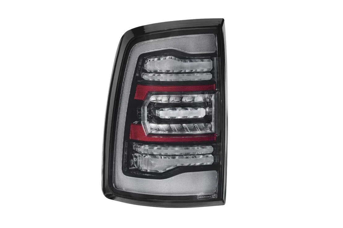 LED tail light assembly for Dodge Ram Classic, clear lens with red accents