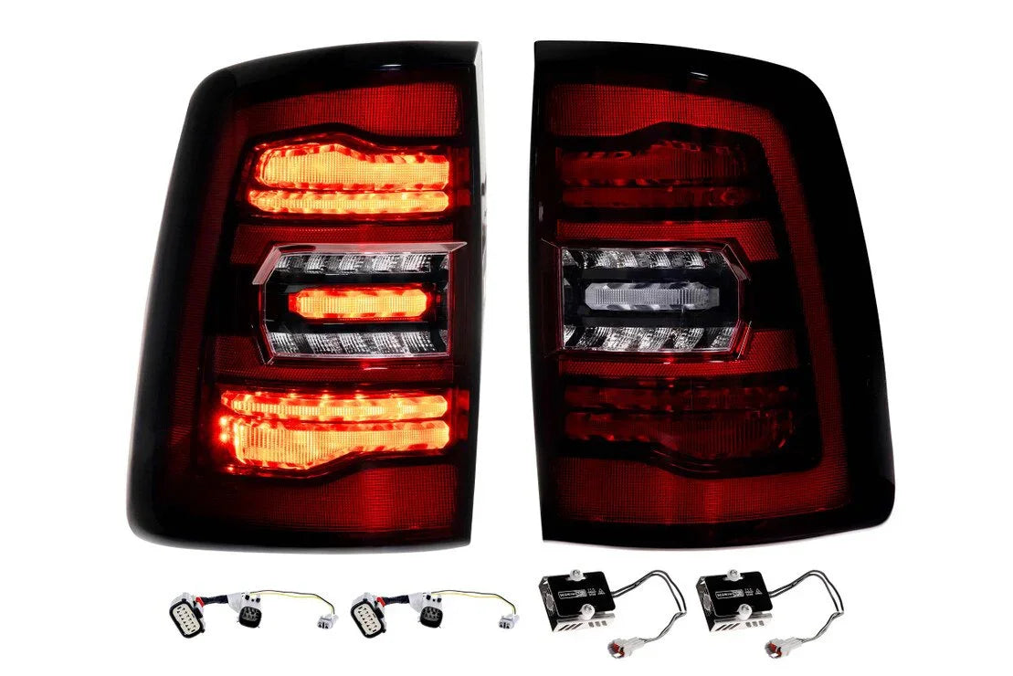 LED tail lights and wiring harness kit for Toyota Tacoma vehicles