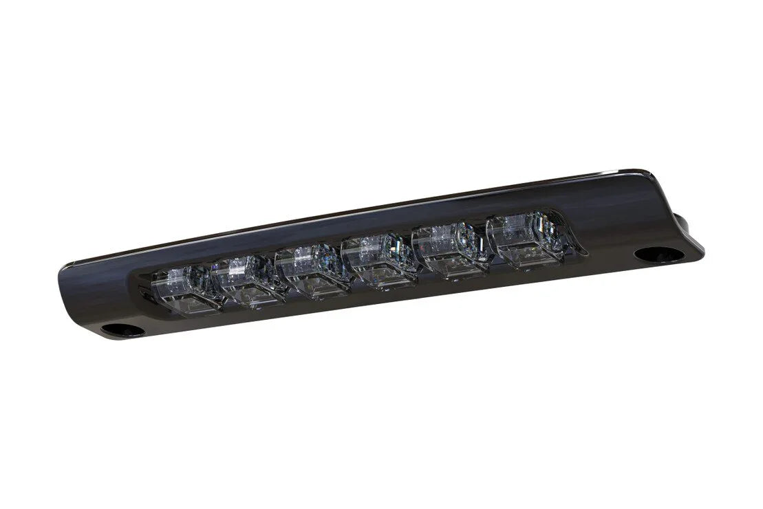 Black LED cab roof light bar for off-road trucks and overlanding vehicles