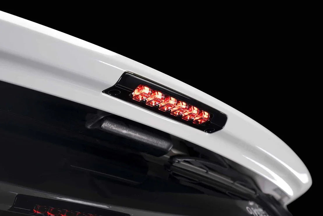 LED third brake light installed on a white off-road vehicle tailgate