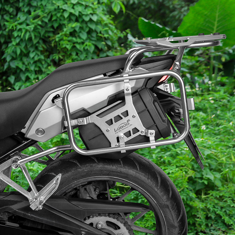 LOBOO Motorcycle Tool Box – Waterproof Engineering Plastic Case with Aluminum Mounting Plate, Lockable Universal Design