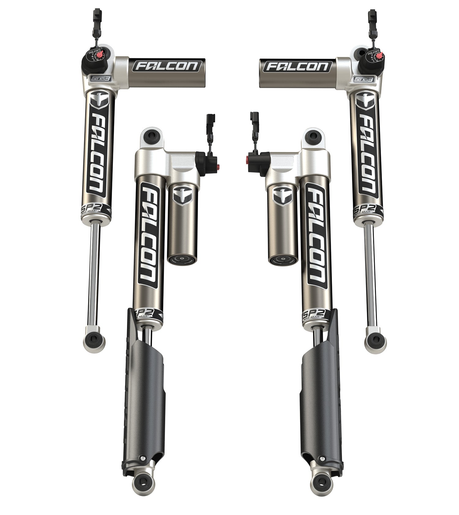 JT: Falcon SP2 3.5 Electronic Piggyback Shock Kit (0-1.5" Lift)
