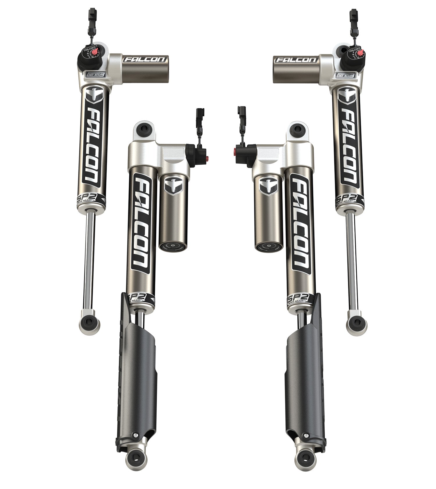 JT EcoDiesel: Falcon SP2 3.5 Electronic Piggyback Shock Kit (2-3" Lift)
