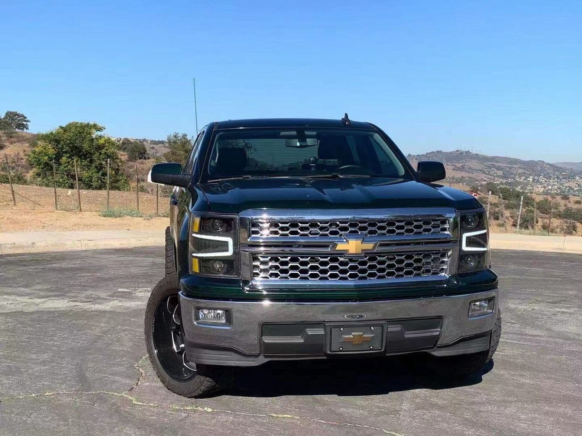 AlphaRex LUXX-Series LED Projector Headlights for Chevrolet Silverado 1500 - Chrome