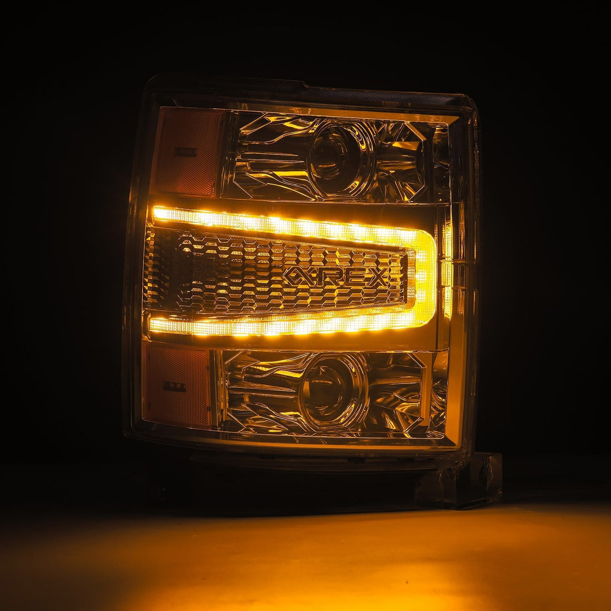 AlphaRex LUXX-Series LED Projector Headlights for Chevrolet Silverado 1500 - Chrome