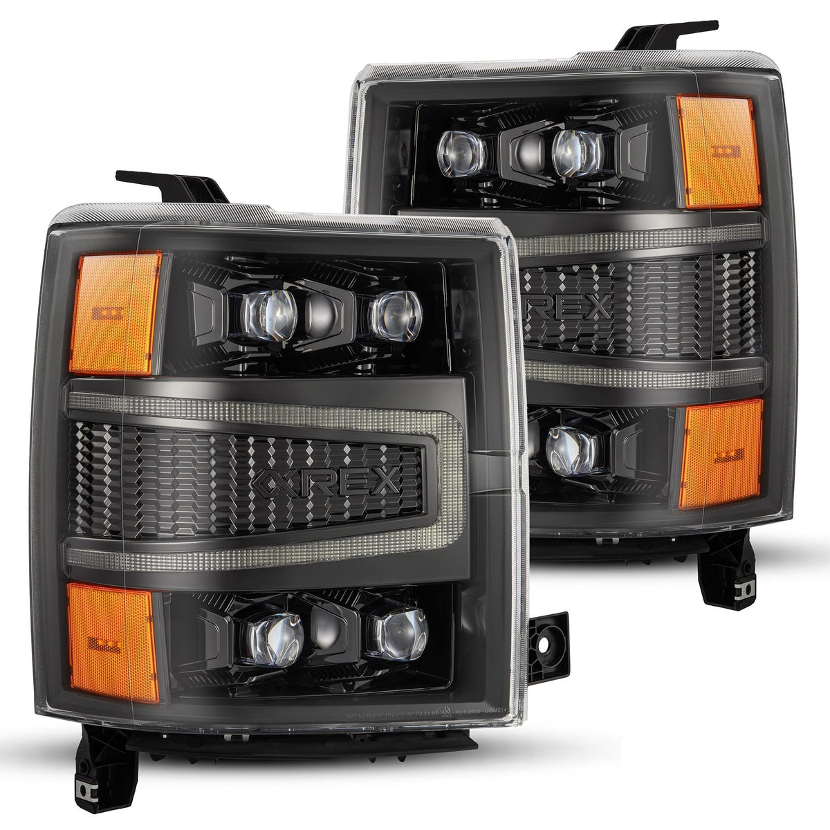 AlphaRex NOVA-Series LED Projector Headlights for Chevrolet Silverado 1500 - Alpha-Black