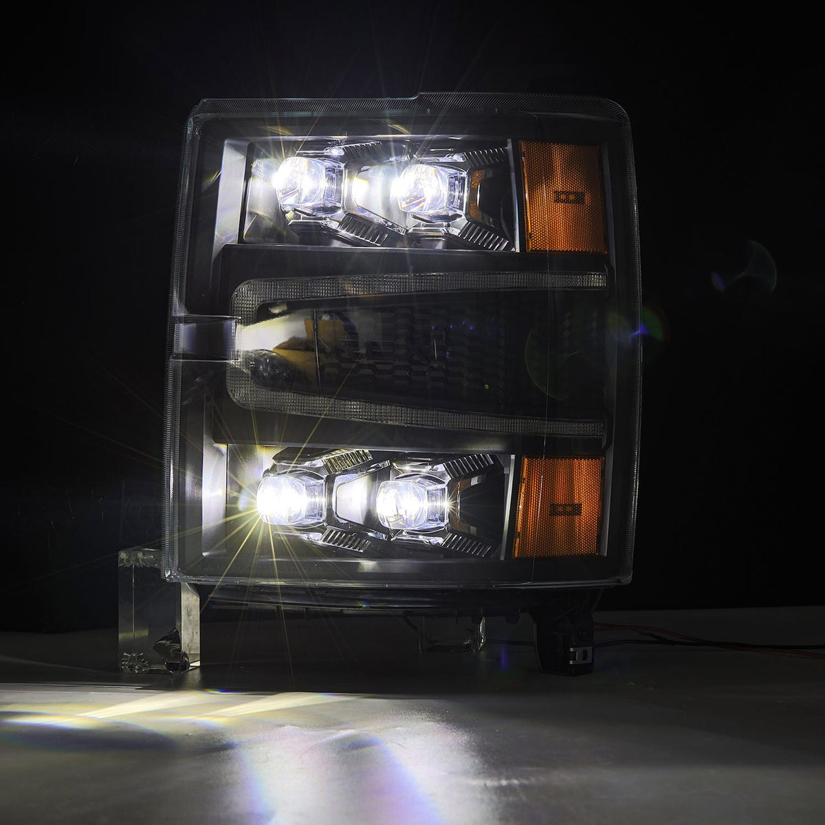 AlphaRex NOVA-Series LED Projector Headlights for Chevrolet Silverado 1500 - Black