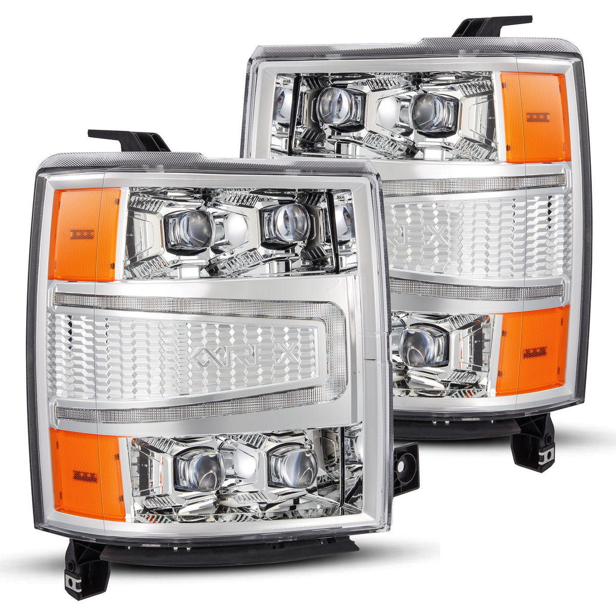 AlphaRex NOVA-Series LED Projector Headlights for Chevrolet Silverado 1500 - Chrome