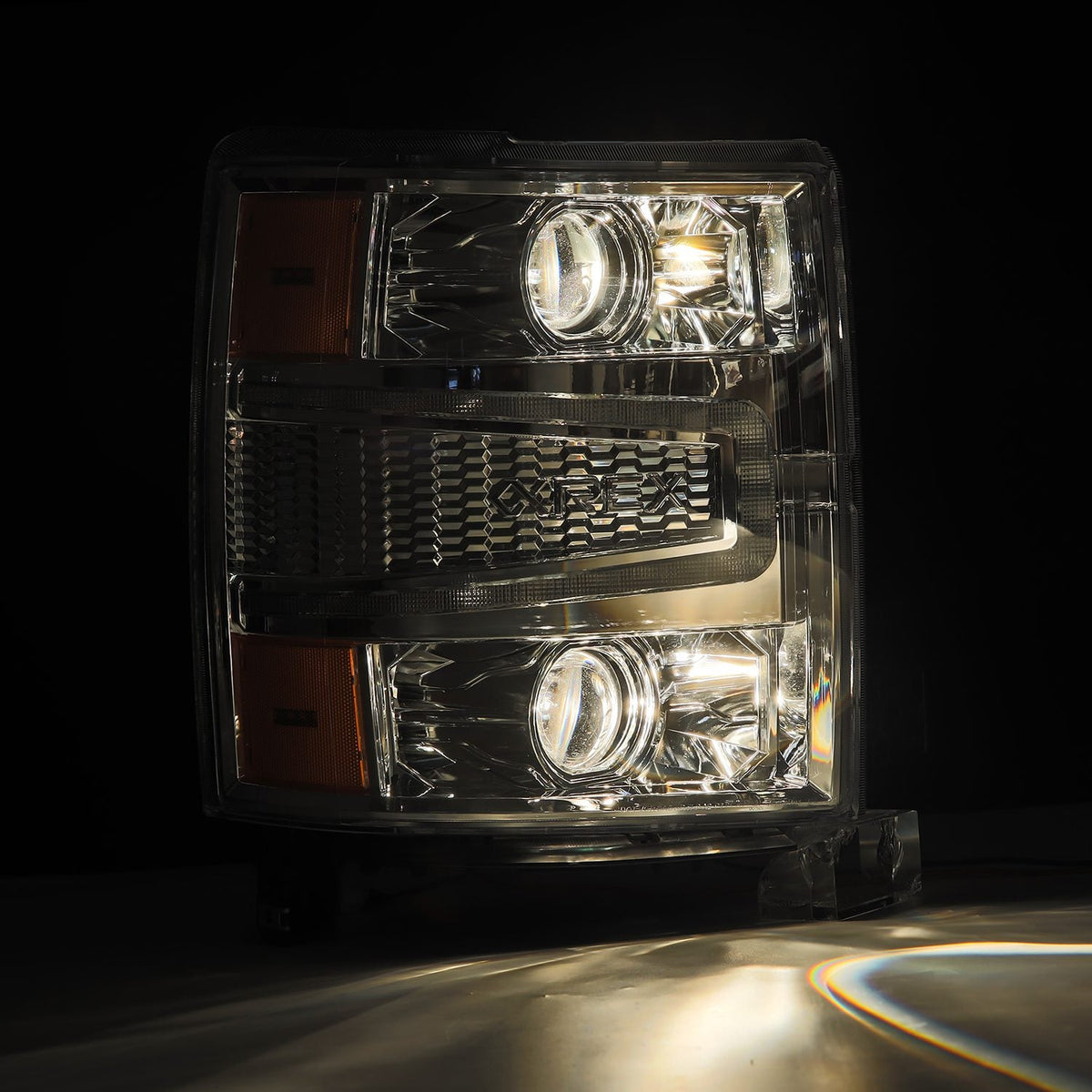 AlphaRex PRO-Series Halogen Projector Headlights for Chevrolet Silverado 1500 - Chrome