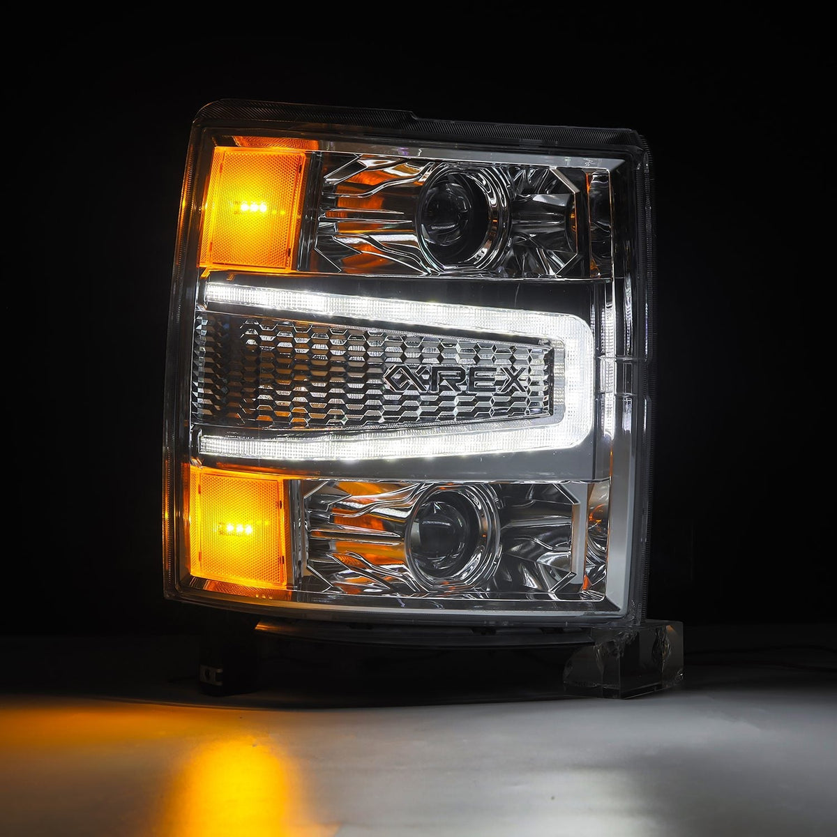AlphaRex PRO-Series Halogen Projector Headlights for Chevrolet Silverado 1500 - Chrome