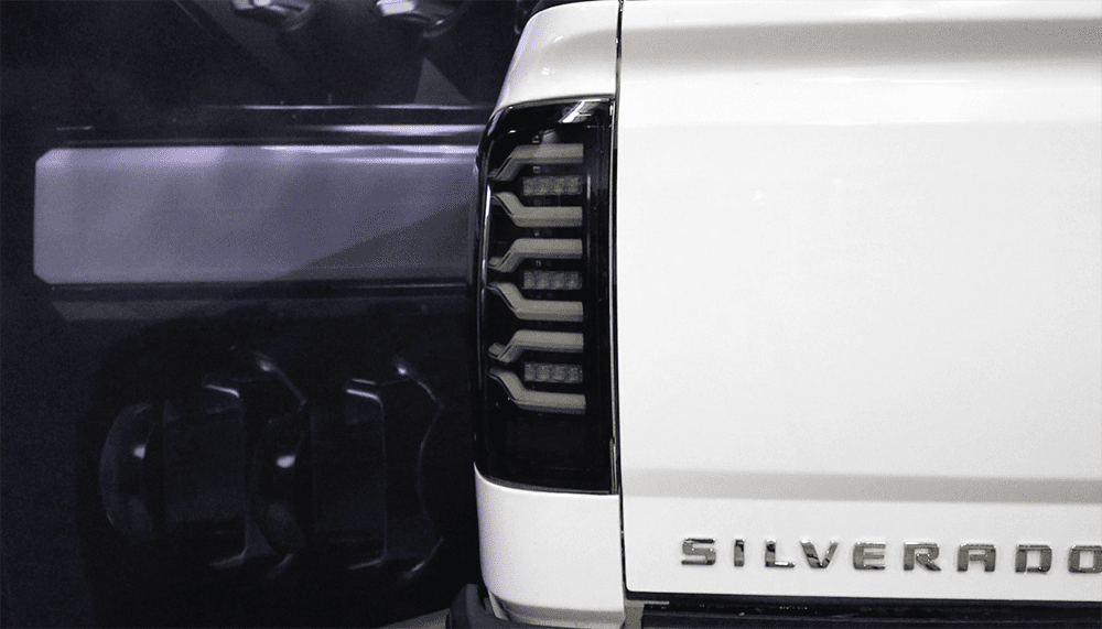 AlphaRex LUXX-Series LED Tail Lights for Chevrolet Silverado 1500 / Chevrolet Silverado HD 2500/3500 - Black Smoke