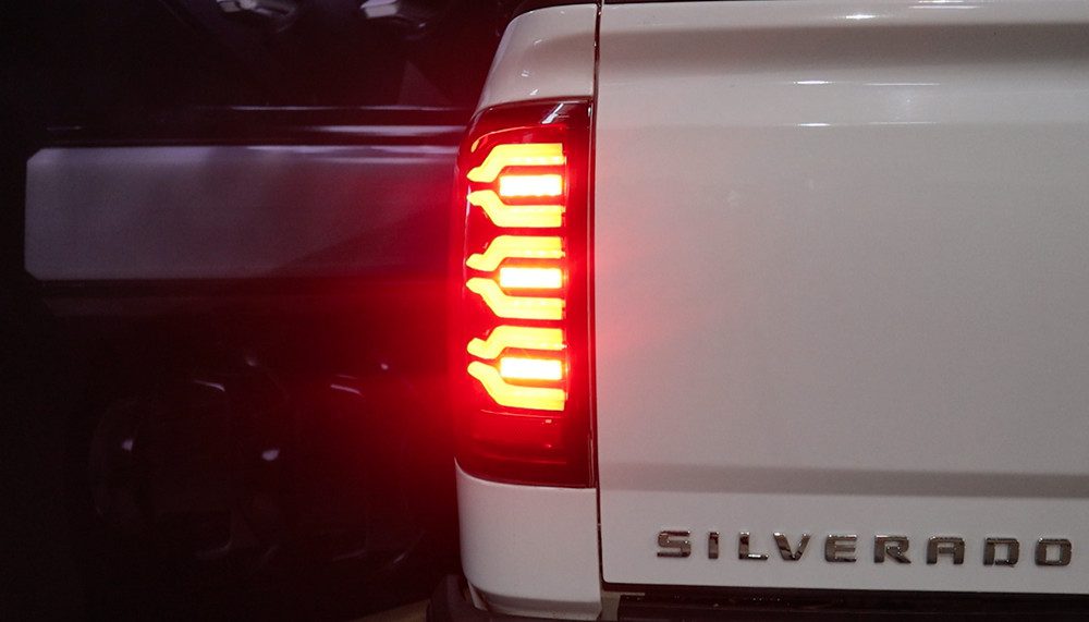 AlphaRex LUXX-Series LED Tail Lights for Chevrolet Silverado 1500 / Chevrolet Silverado HD 2500/3500 - Black Smoke