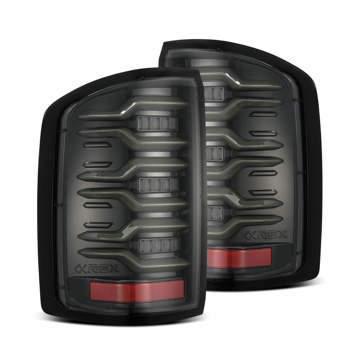 AlphaRex LUXX-Series LED Tail Lights for GMC Sierra HD 2500/3500 / GMC Sierra 1500 - Alpha-Black