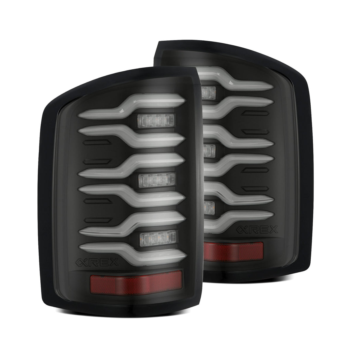 AlphaRex LUXX-Series LED Tail Lights for GMC Sierra HD 2500/3500 / GMC Sierra 1500 - Black Smoke