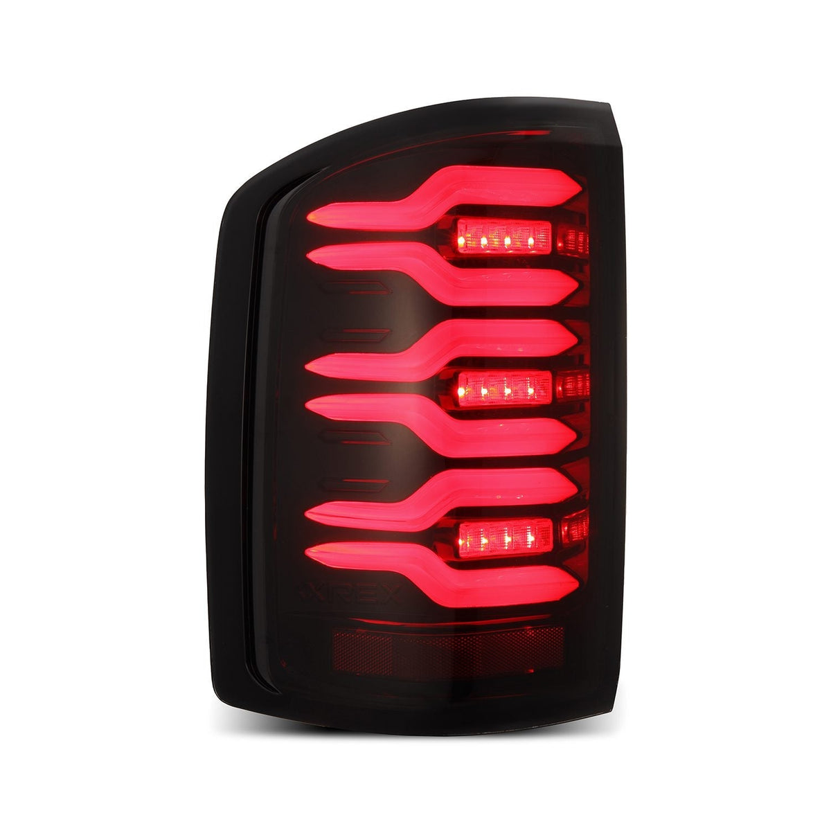 AlphaRex LUXX-Series LED Tail Lights for GMC Sierra HD 2500/3500 / GMC Sierra 1500 - Black Red