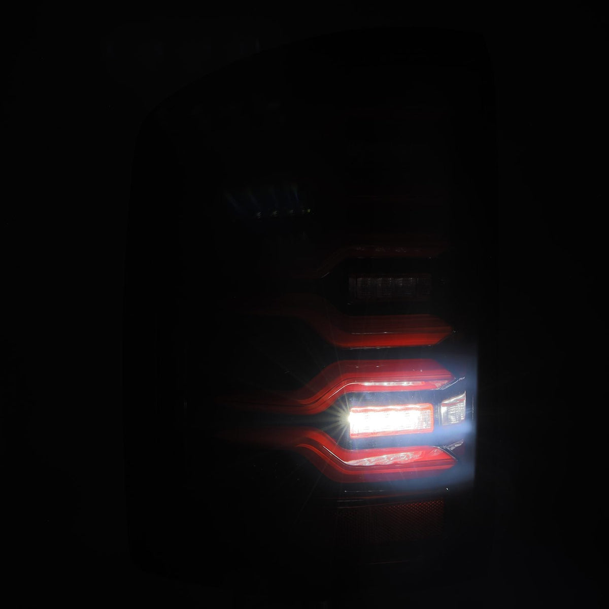 AlphaRex LUXX-Series LED Tail Lights for GMC Sierra HD 2500/3500 / GMC Sierra 1500 - Black Red