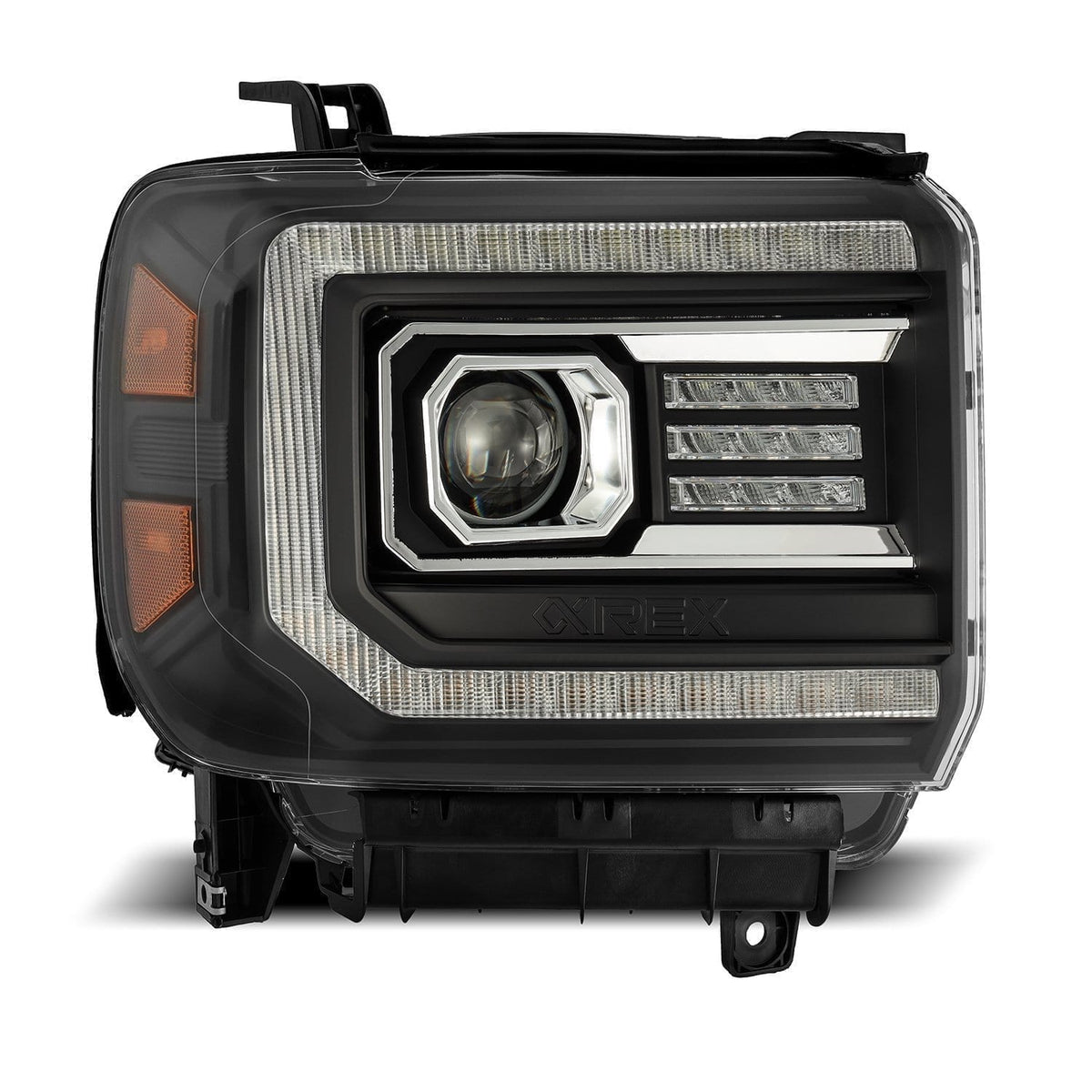 AlphaRex LUXX-Series LED Projector Headlights for GMC Sierra 1500 / GMC Sierra HD 2500/3500 - Black