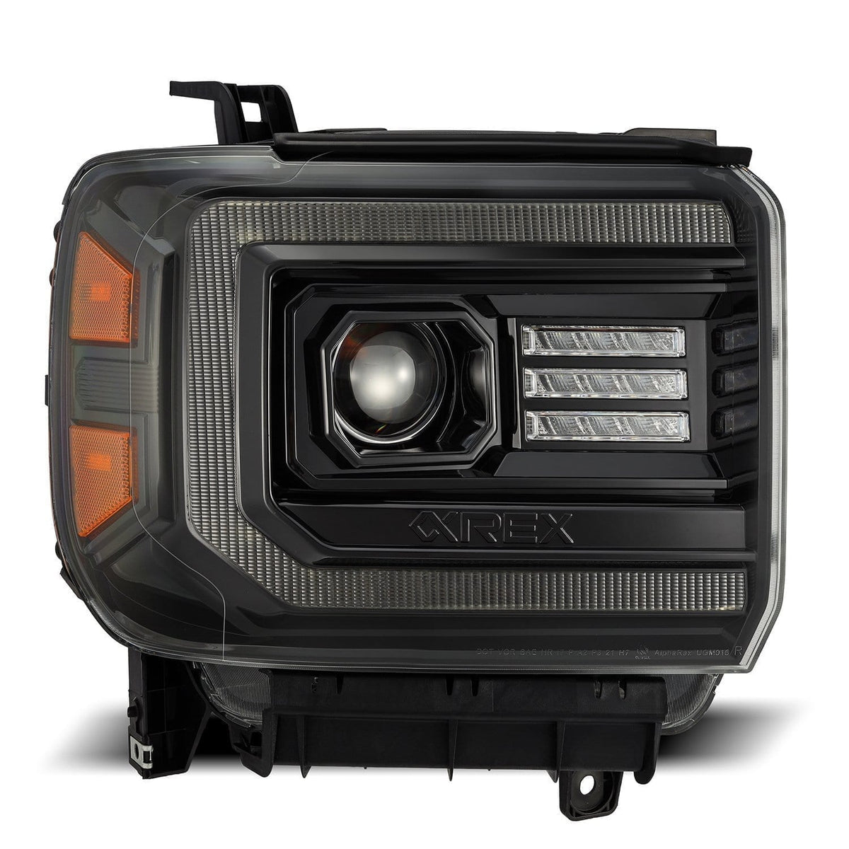 AlphaRex PRO-Series Halogen Projector Headlights for GMC Sierra 1500 / GMC Sierra HD 2500/3500 - Alpha-Black
