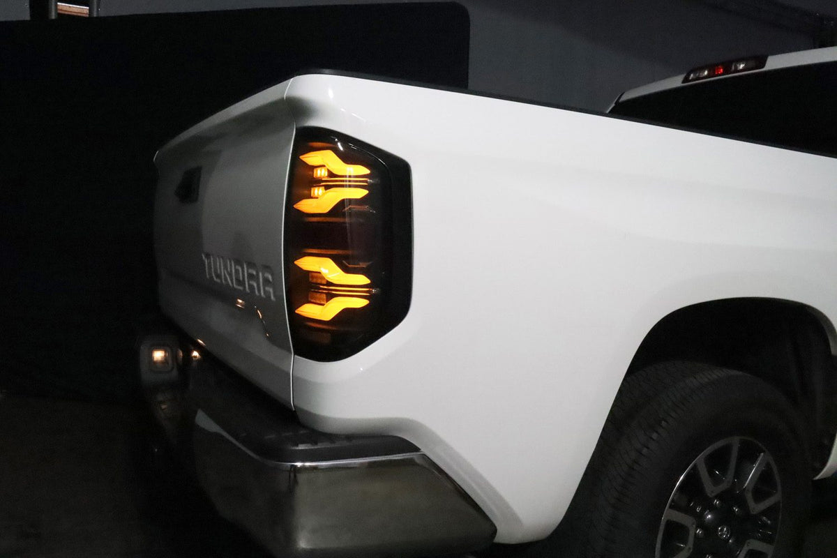 AlphaRex LUXX-Series LED Tail Lights for Toyota Tundra - Black Smoke