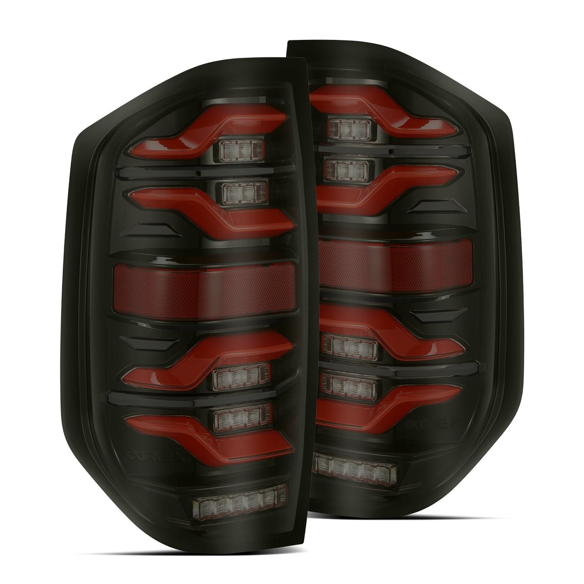 AlphaRex LUXX-Series LED Tail Lights for Toyota Tundra - Black Red