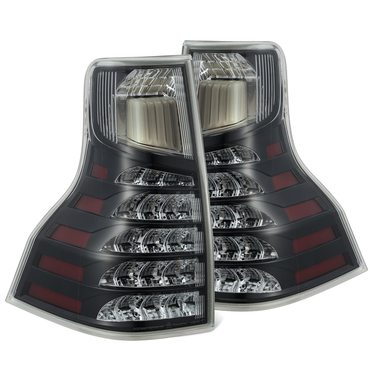 AlphaRex PRO-Series LED Tail Lights for Lexus GX 460 - Black Clear