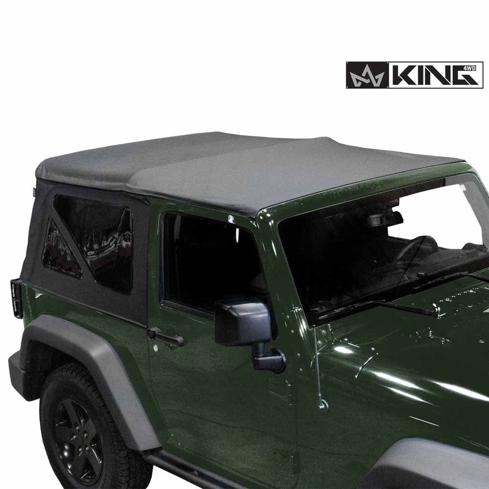 King 4WD replacement soft top in Black Diamond for 2007-2009 Jeep Wrangler JK 2 door - view 2