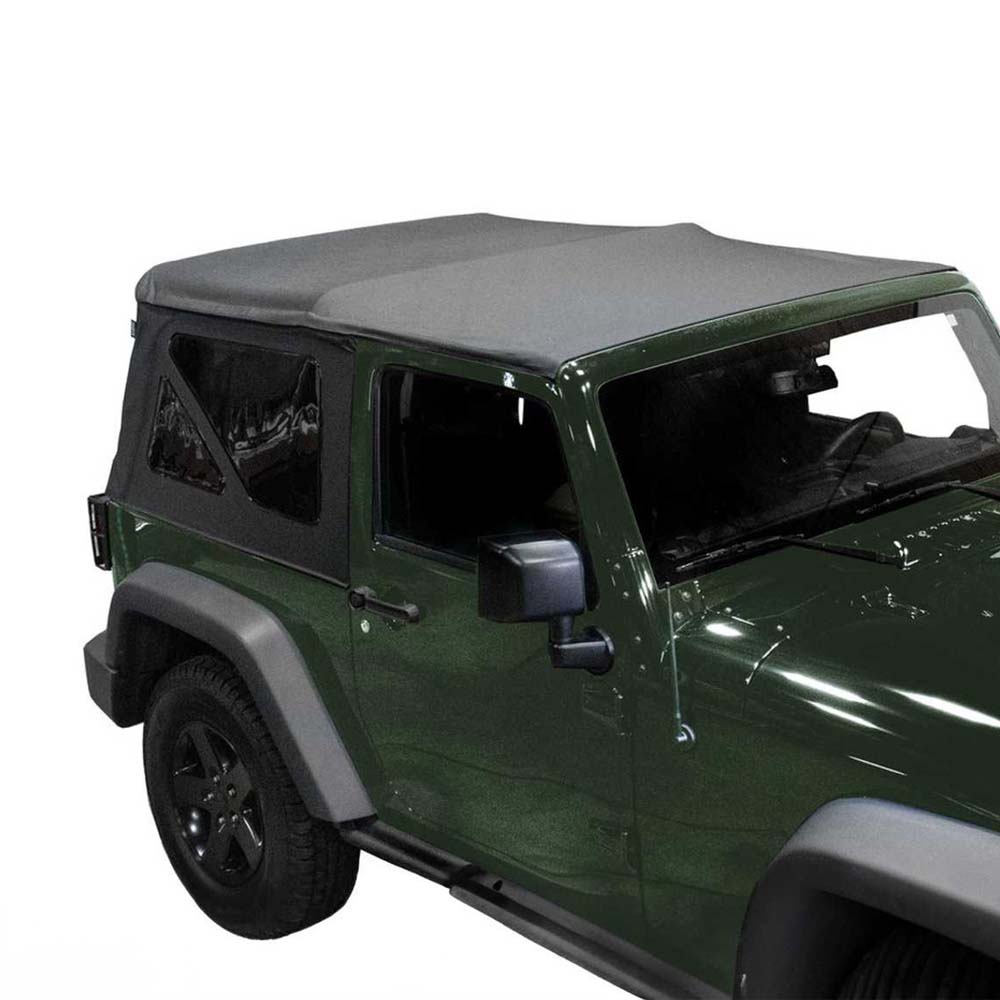 King 4WD replacement soft top in Black Diamond for 2007-2009 Jeep Wrangler JK 2 door