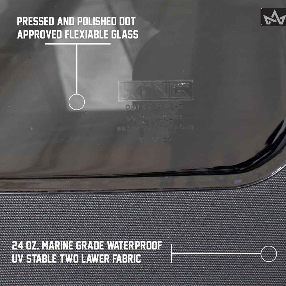 King 4WD replacement soft top in Black Diamond for 2007-2009 Jeep Wrangler JK 2 door - view 5